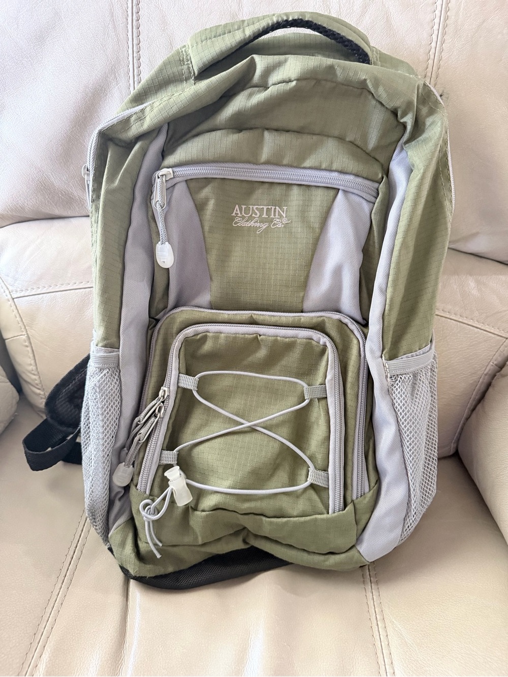 Austin Clothing Co. Olive & Light Gray Men's Backpack